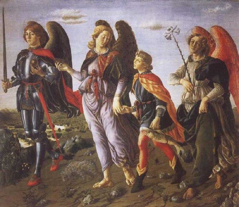 Francesco Botticini Tobias and the Three Archangels Sweden oil painting art
